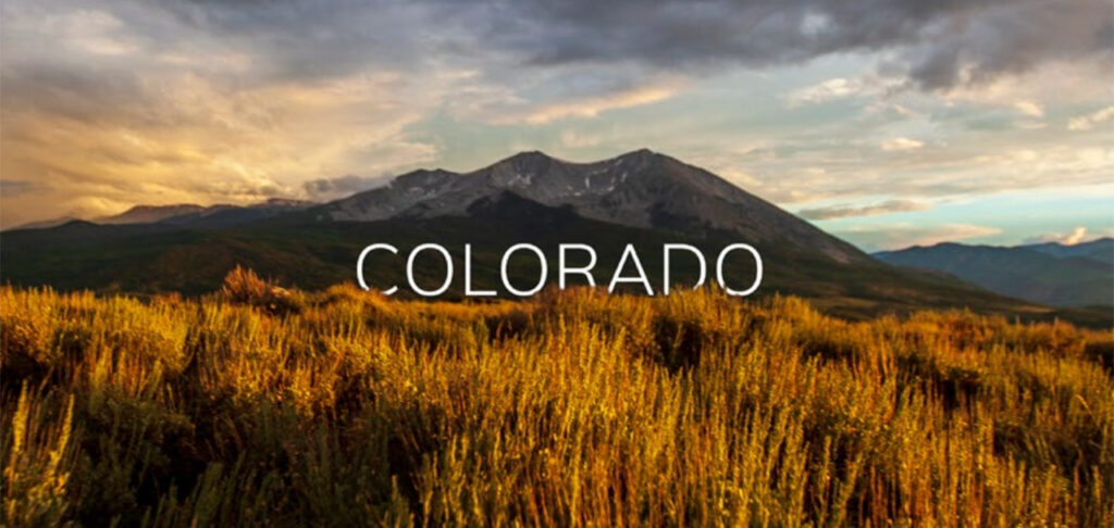 Colorado text over background image