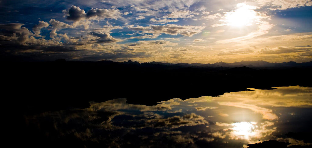 Sun reflecting off of Colorado River