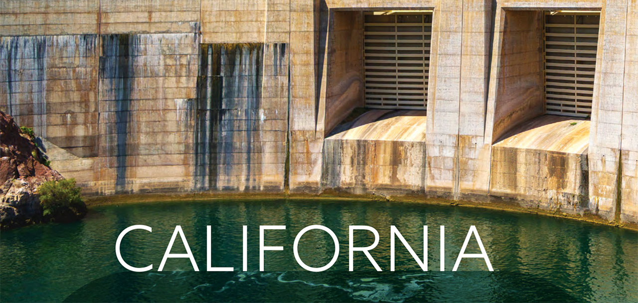 California text over background image