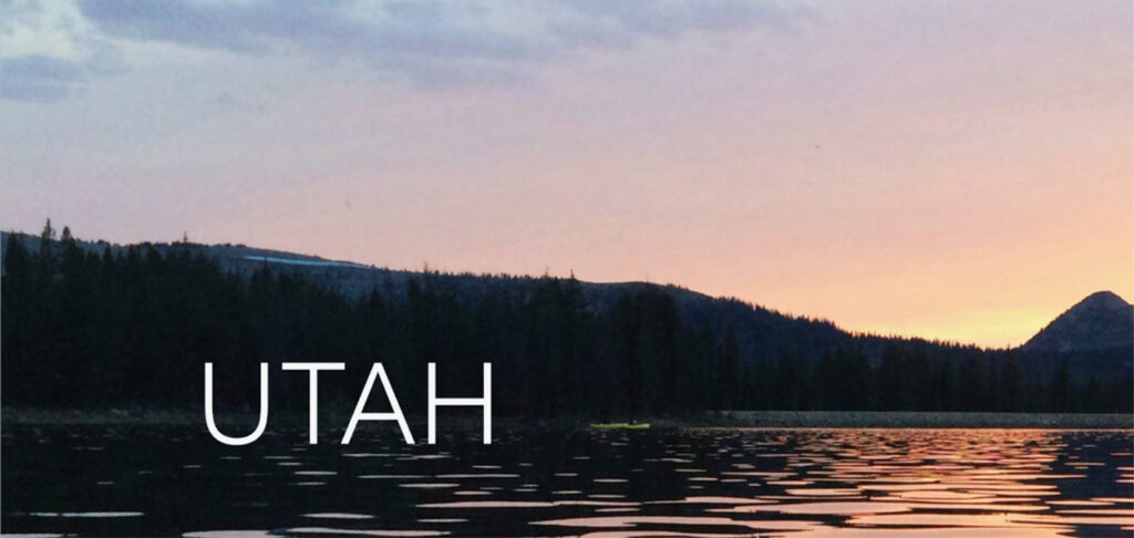 Utah text over background image