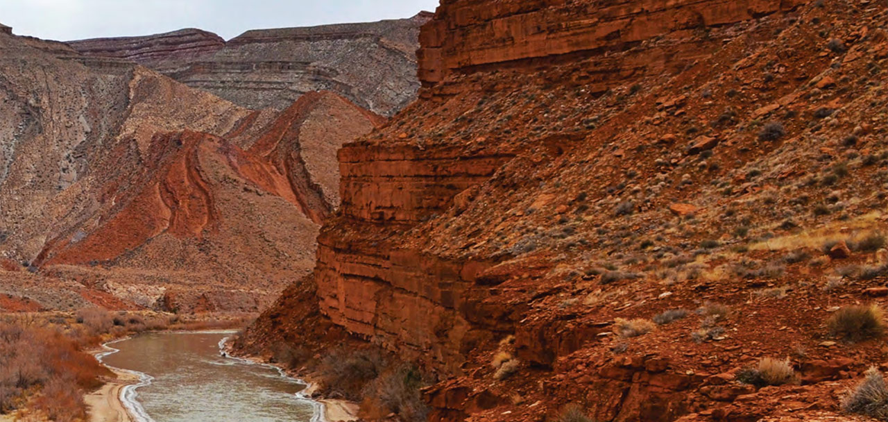 Colorado River and mountains