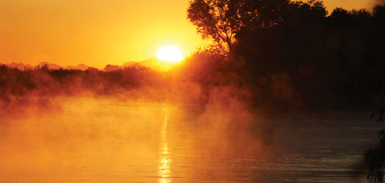 Yuma East Wetlands at sunset